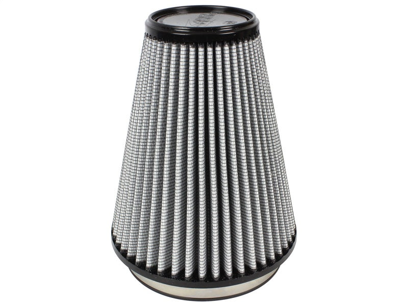 aFe MagnumFLOW Air Filter with a conical design, featuring a pleated surface for enhanced airflow and filtration efficiency.