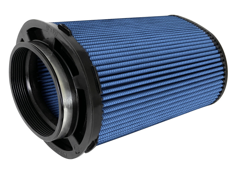 aFe MagnumFLOW Pro 5R universal air filter with blue pleated media, designed for improved airflow and performance.
