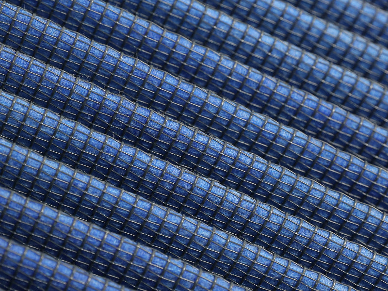 aFe MagnumFLOW Air Filters for Jeep Wrangler 03-06 L4-2.4L featuring a blue layered design for enhanced airflow and filtration.