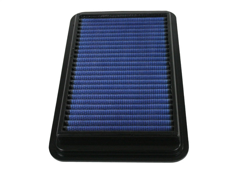 aFe MagnumFLOW Air Filter for Toyota Camry 02-06 and Highlander 01-12, featuring a blue filter media for improved airflow.