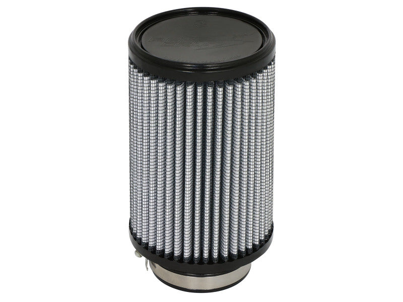 aFe MagnumFLOW air filter with a cylindrical design, featuring a pleated filter element for enhanced airflow and filtration.