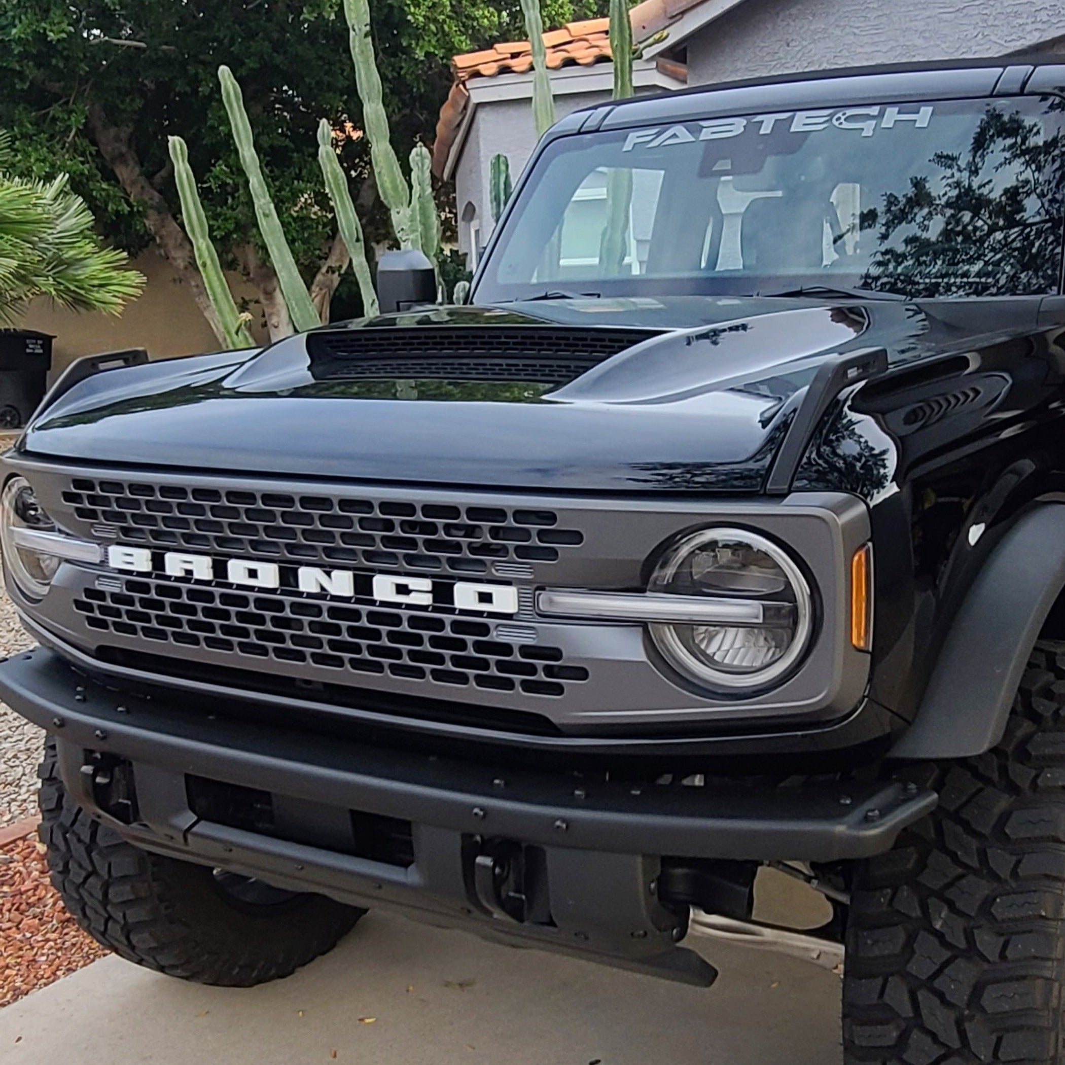 2021-2024 Ford Bronco with a Ram Air Hood, showcasing a sleek design and enhanced airflow for performance.