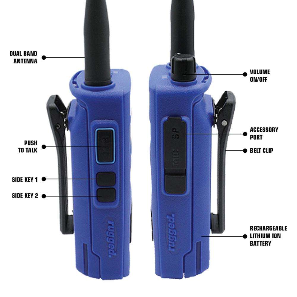 Rugged R1 Radio 2 Metros Walkie Talkie - Digital y Analogo