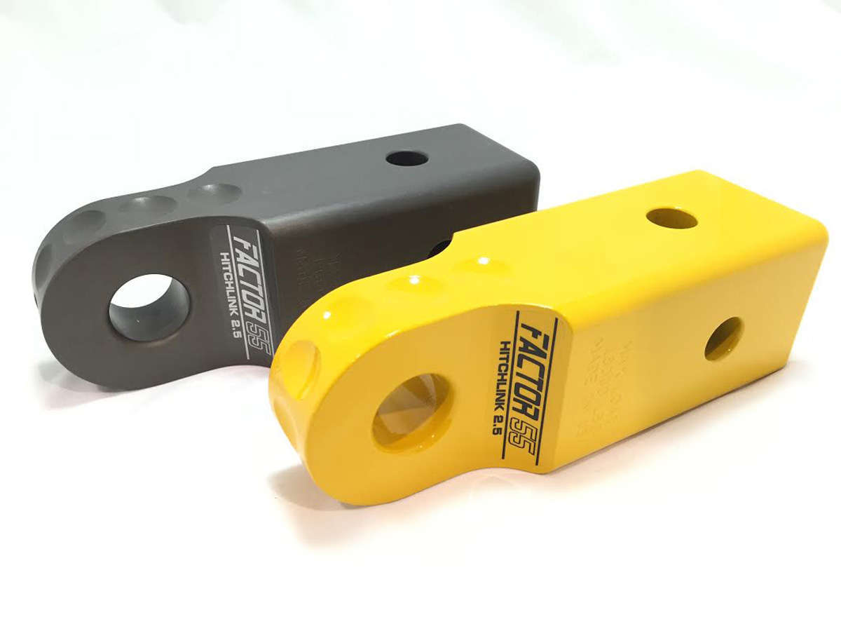 HitchLink 1.25-2.5 Reciever Shackle Mount 1.25 Inch Receivers Anodized Gray Factor 55