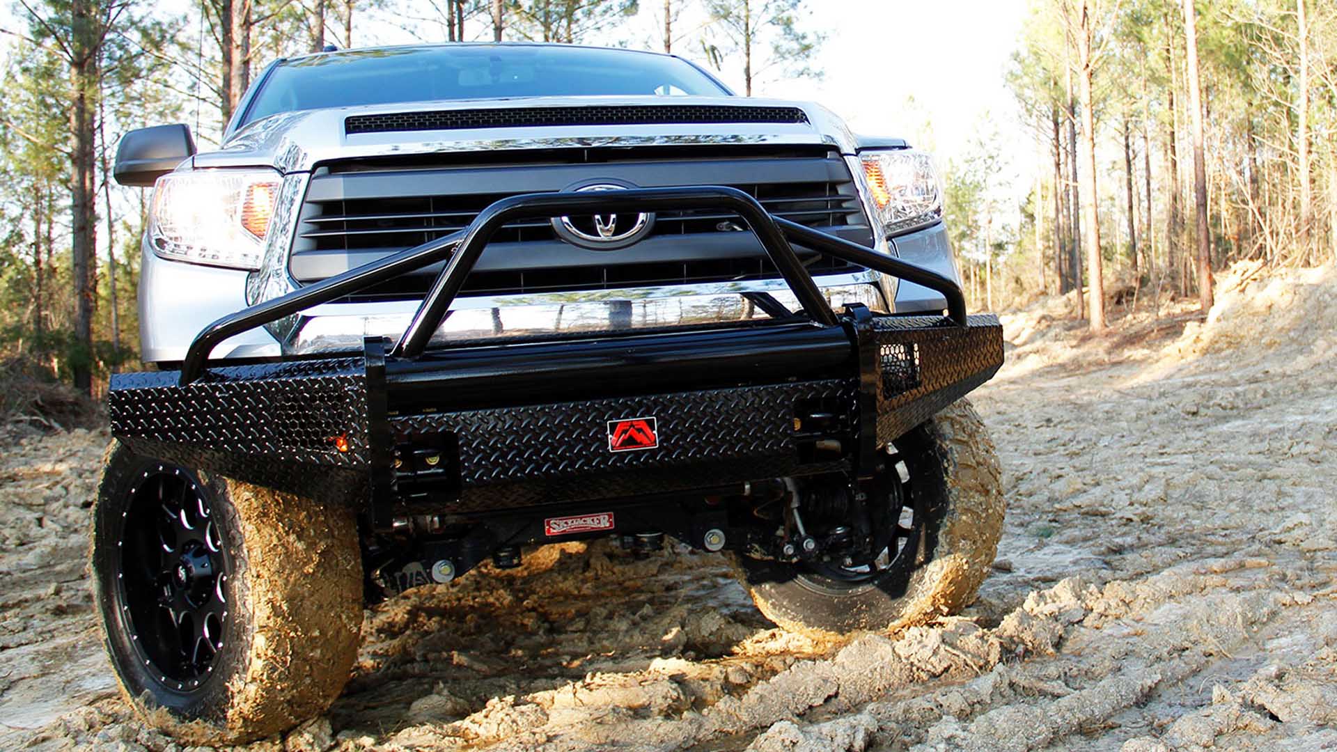 Fab Fours Black Steel Front Ranch Bumper w/ Pre Runner Guard Model TT07-K1862-1