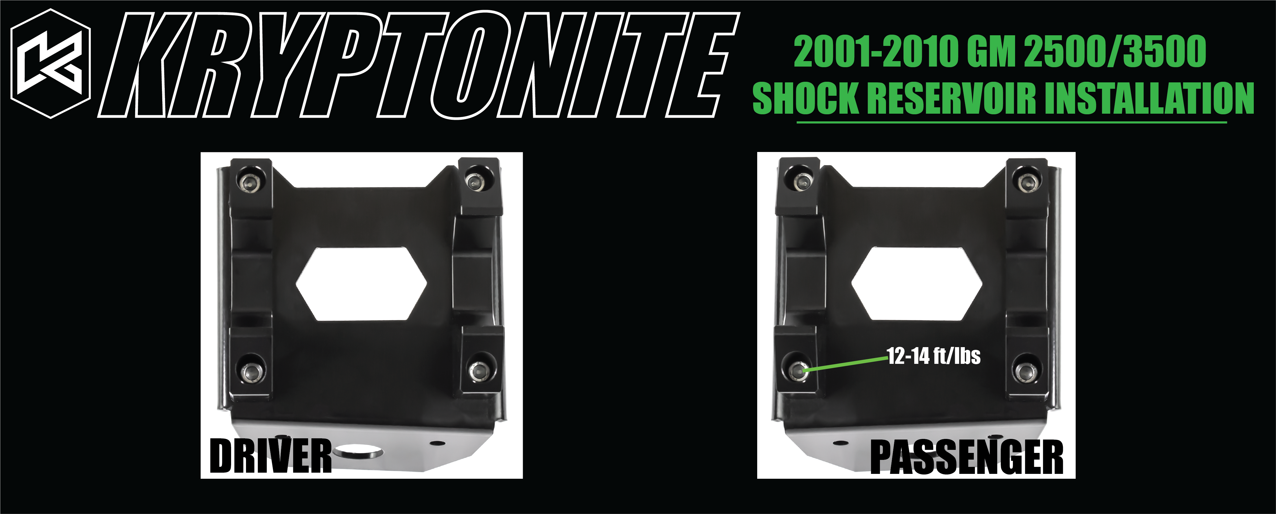 Kryptonite Remote Reservoir Mount Kit for 2001–2010 Chevy/GMC HD Trucks & 2002–2009 Hummer H2