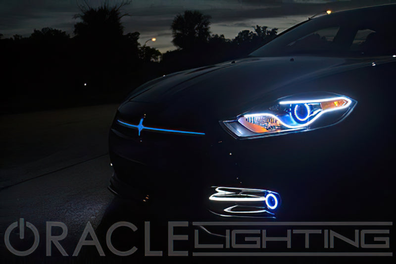 Oracle Dodge Dart 13-16 WP LED Projector Fog Halo Kit - White