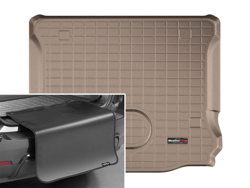 WeatherTech 15-16 Jeep Wrangler Unlimited Cargo Liner w/ Bumper Protector - Tan