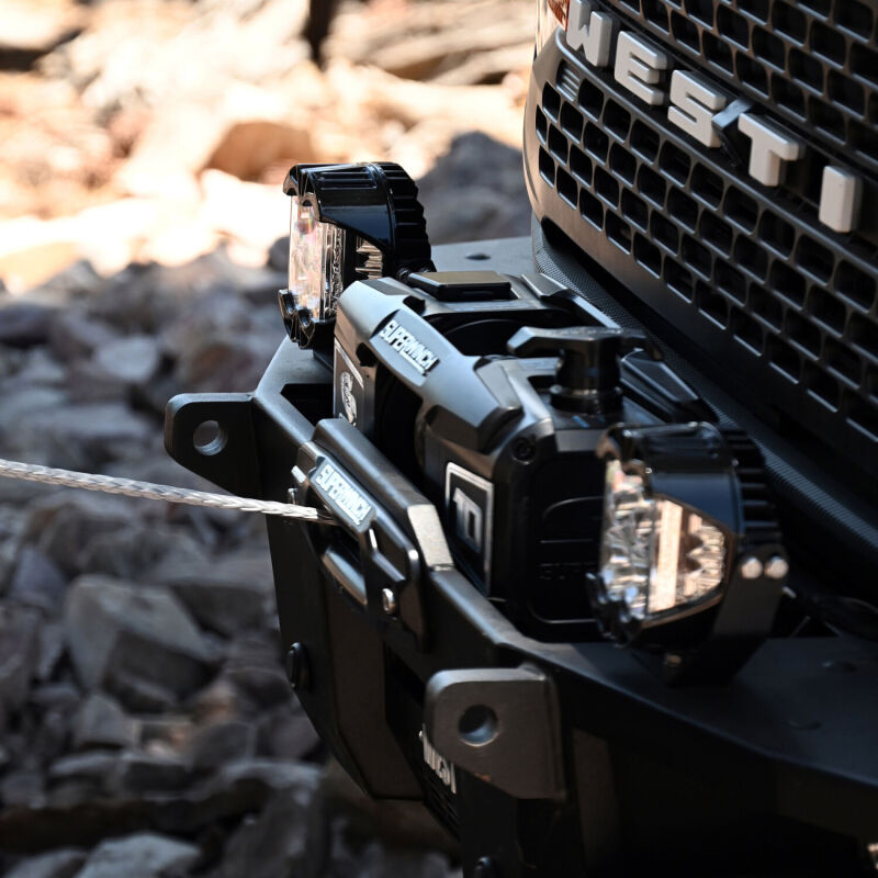 Superwinch 10000 LBS 12V DC 3/8in x 54ft Synthetic Rope Scorpion 10000SR Winch - Black Powdercoat