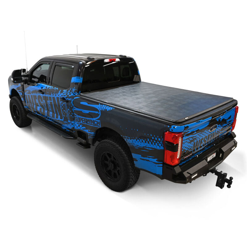 Westin 17-24 Ford F-250/350 Super Duty 6.75ft. Bed Soft Tri-Fold Tonneau Cover - Black