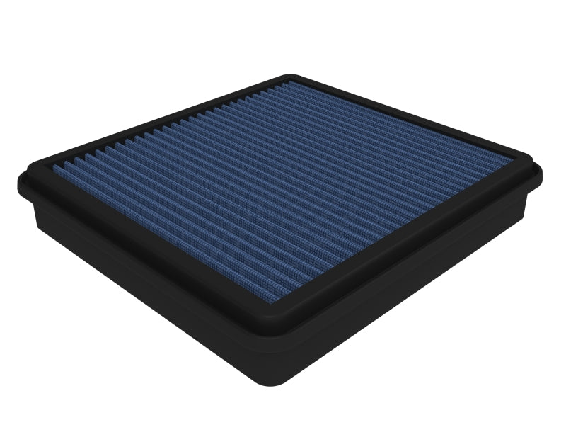afe Magnum FLOW OE Replacement Air Filter for Toyota Land Cruiser J200 08-21 V8-4.5L, featuring a blue filter media design.