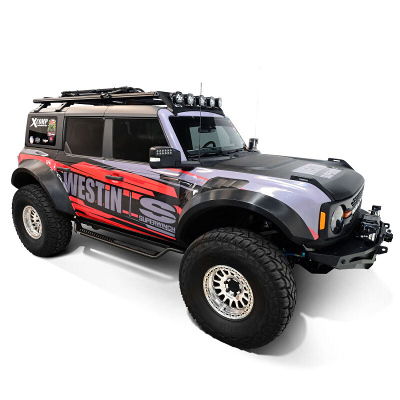 Westin 21-25 Ford Bronco 4dr (Excl. Sport) Outlaw Drop Running Boards - Tex. Blk