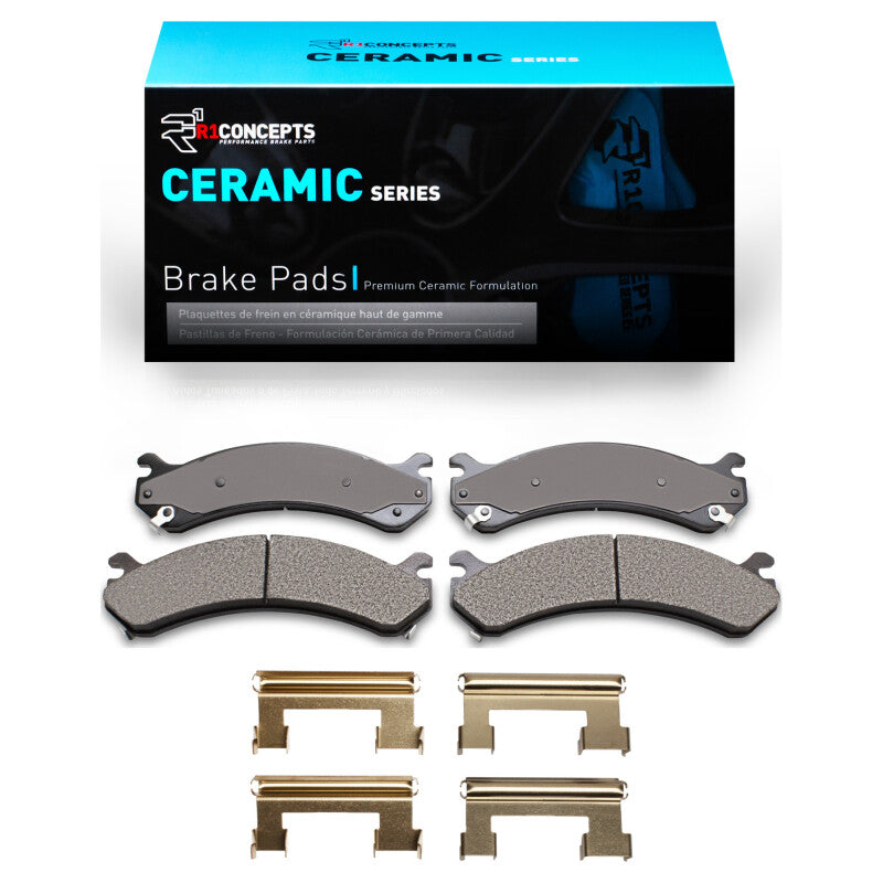 R1 99-20 Cadillac DeVille Front Ceramic Pads & Hardware Kit
