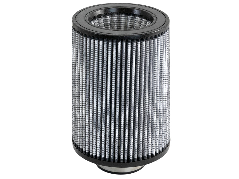 Afe Magnum FORCE intake replacement air filter with inverted design, featuring a cylindrical shape and mesh construction.
