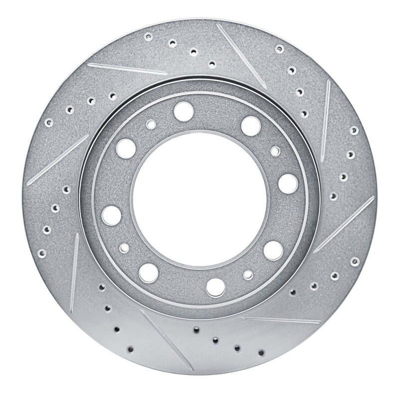 R1 19-25 Ram 3500 Rear Right Drilled & Slotted Silver Brake Rotor