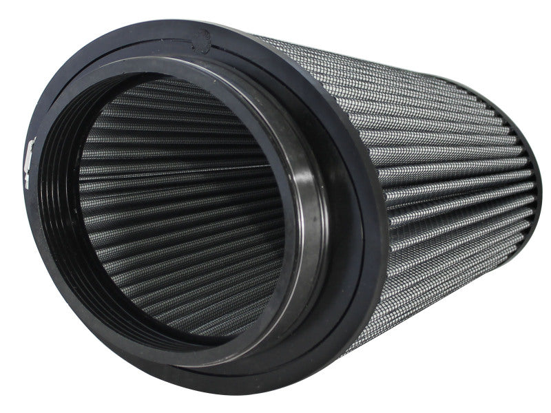 afe Magnum FORCE replacement air filter featuring a cylindrical design with a textured surface for enhanced airflow and filtration.