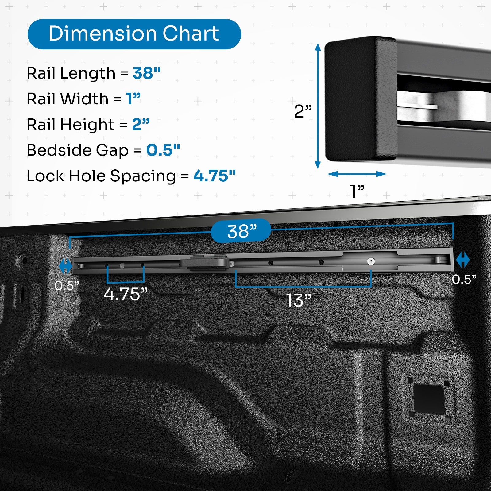 Integral Rails - Bedside Rail System - Chevrolet Colorado & GMC Canyon (2023+)