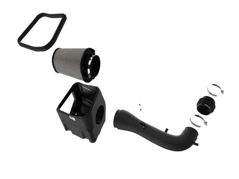 afe Magnum FORCE Open Element Intake for GM Silverado/Sierra 1500 and Limited 2019 V8, showcasing components for enhanced airflow.