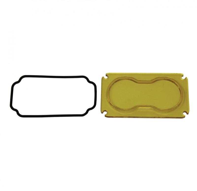Baja Designs S2 Spot Lens Kit in amber color with a rubber gasket for enhanced offroad lighting performance.