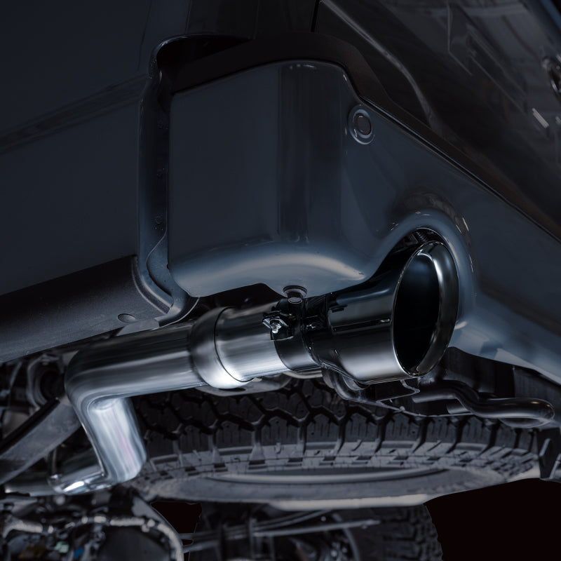 AWE Tuning 2021+ Ford F-150 Tremor (w/ Bumper Cutouts) 0FG Resonated Cat-Back - Diamond Black Tips