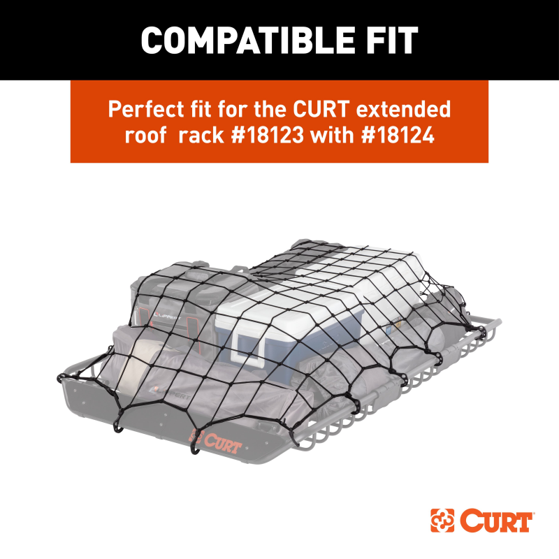CURT 64" x 36" Elastic Cargo Net for Roof Basket Model 18219