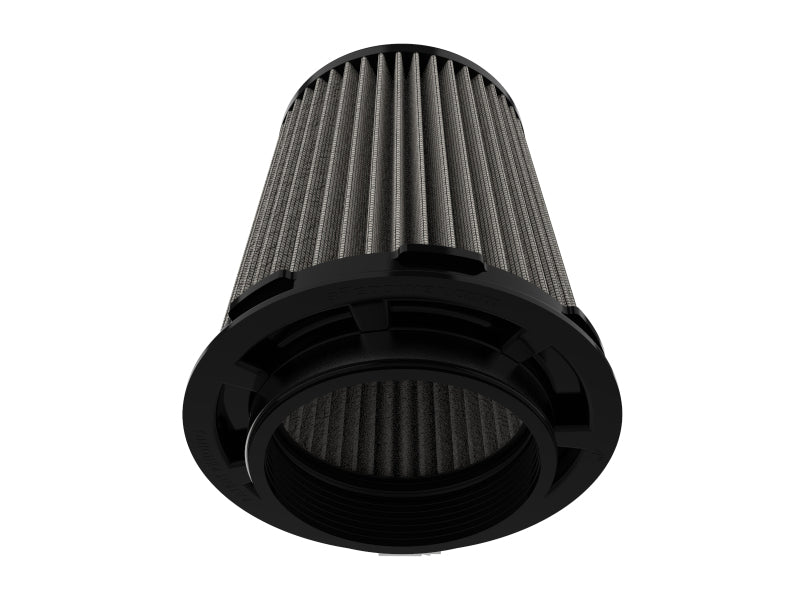 Replacement air filter for AFE Momentum Intake, featuring a cylindrical design with pleated media for enhanced airflow.