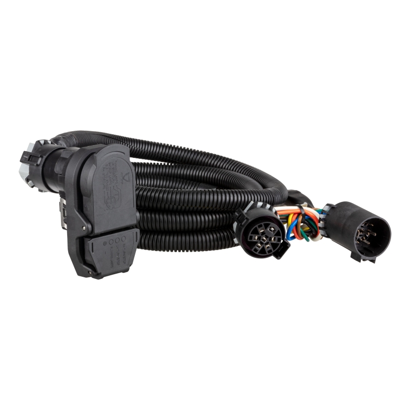 CURT 7' Custom Wiring Extension Harness (Adds 4-Way, 7-Way RV Blade to Truck Bed) Model 56003