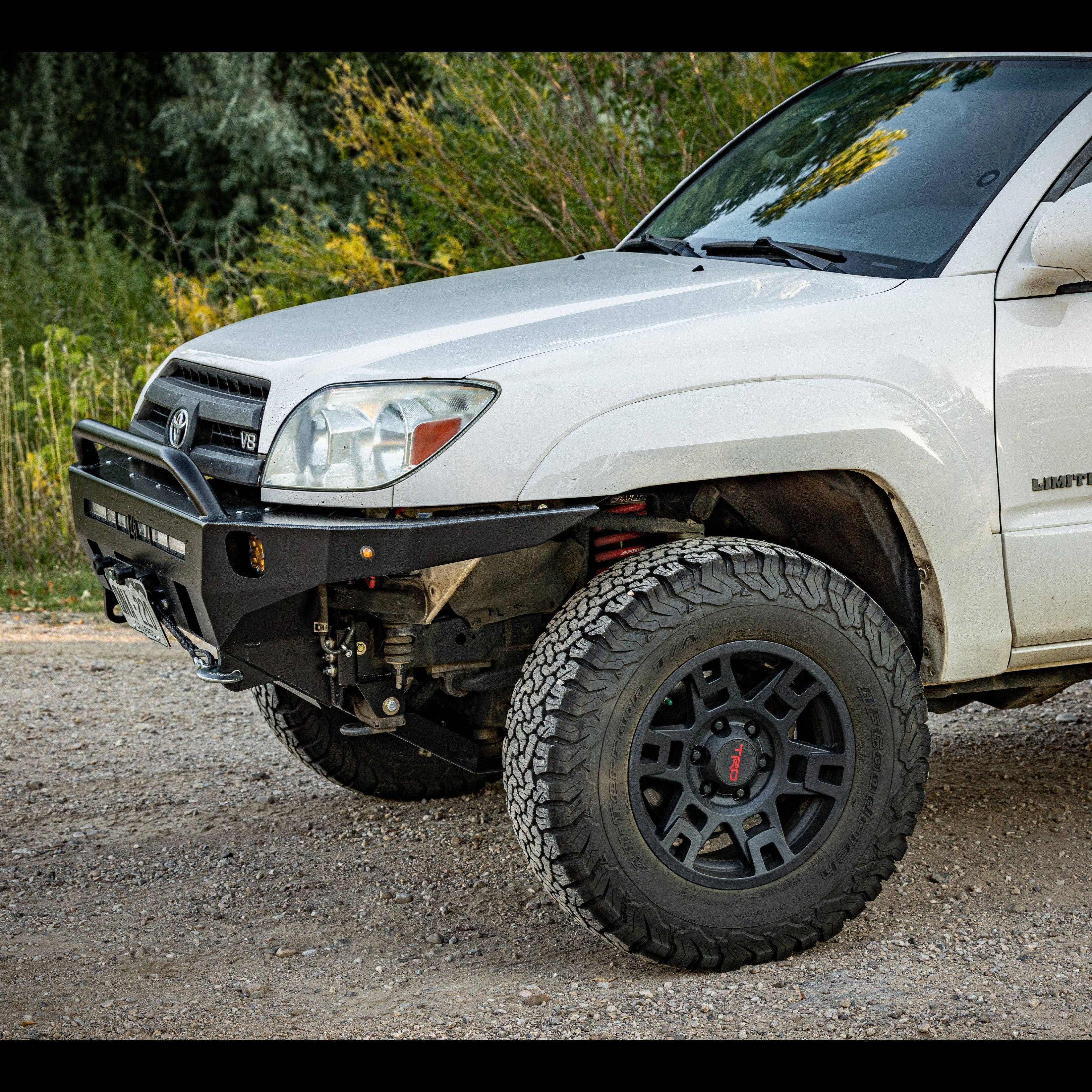 4Runner Overland Series front bumper for 2003-2009 models, showcasing rugged design and off-road capability.