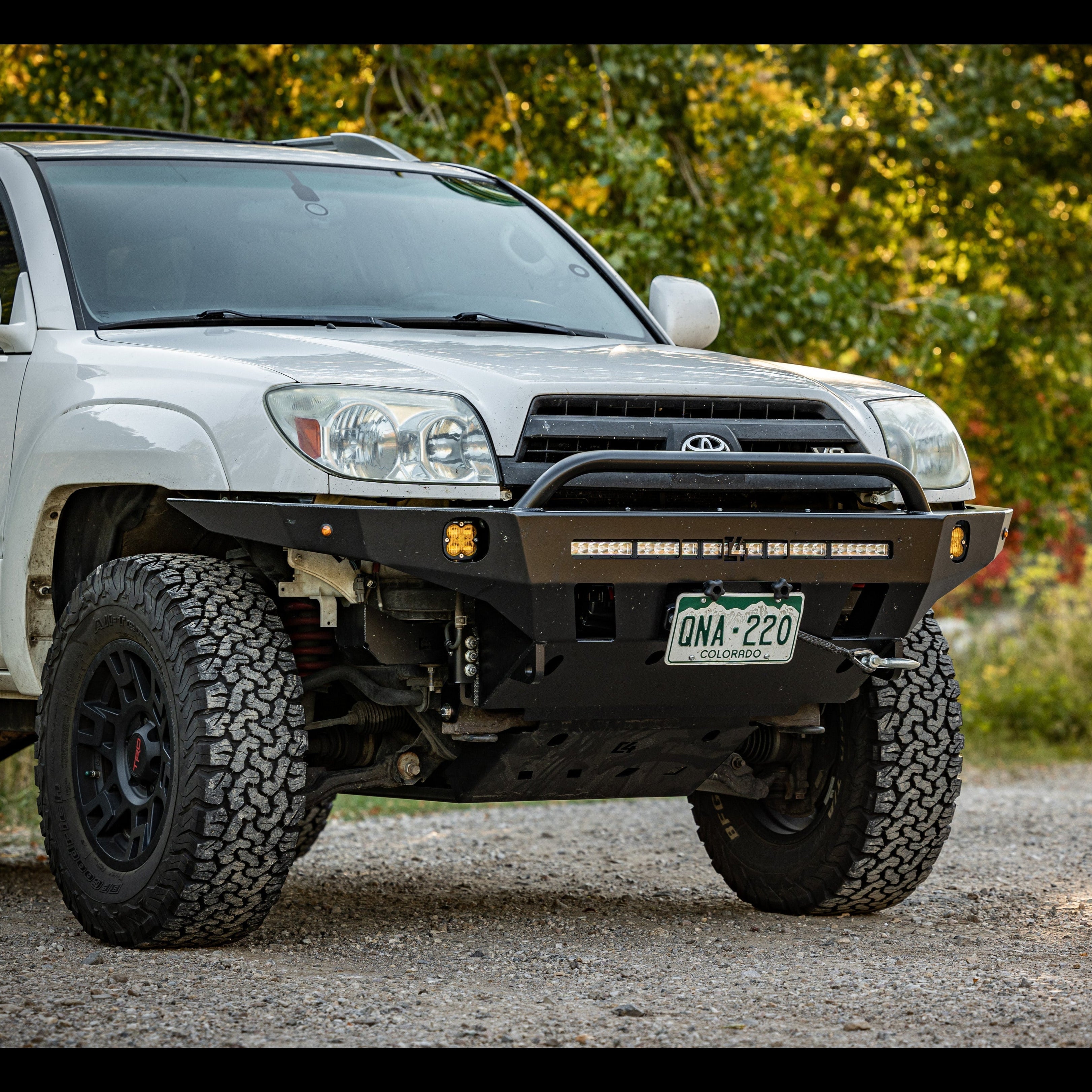 4Runner Overland Series front bumper for 2003-2009 models, featuring rugged design and off-road capability.