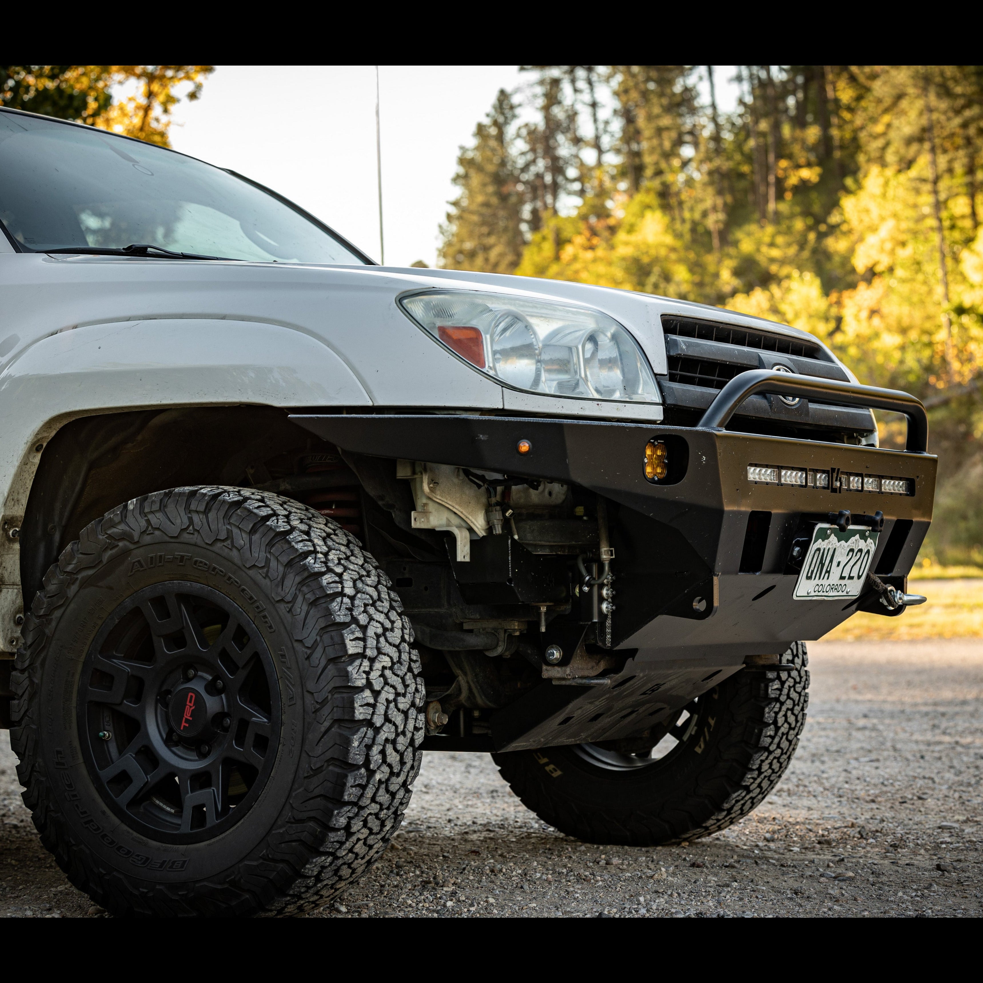 4Runner Overland Series front bumper for 2003-2009 models, showcasing rugged design and off-road capability.