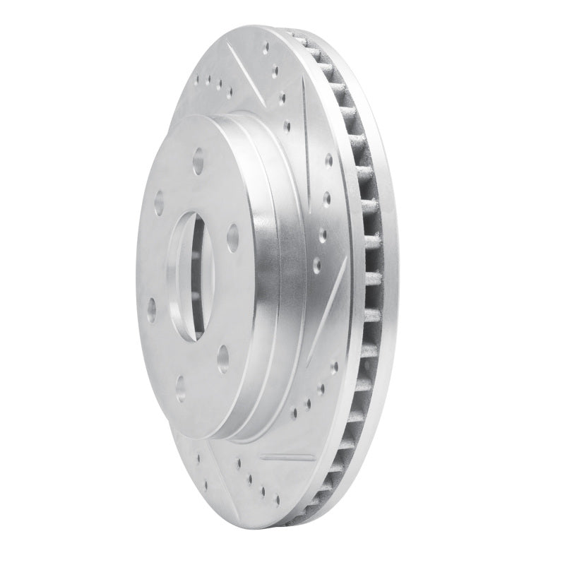 R1 99-08 Cadillac Escalade ESV Front Right Drilled & Slotted Silver Brake Rotor