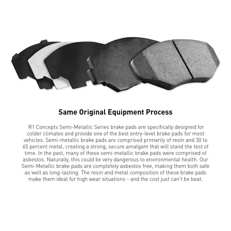 R1 14-26 GMC Yukon Xl 1500 Front Semi Met Brake Pads
