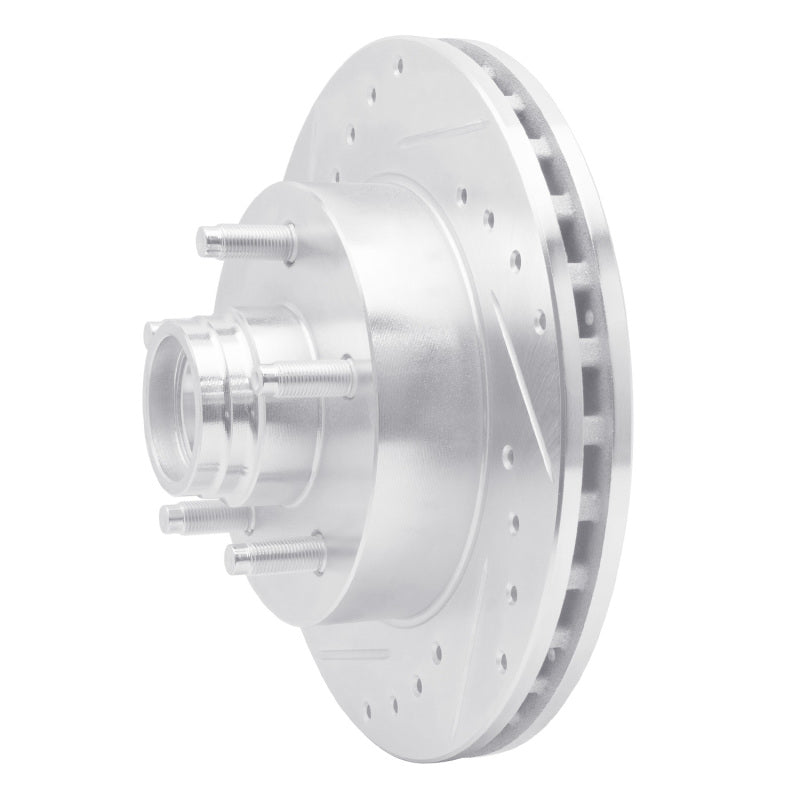 R1 98-02 Ford Ranger (USA/Canada) Front Left Drilled & Slotted Silver Brake Rotor