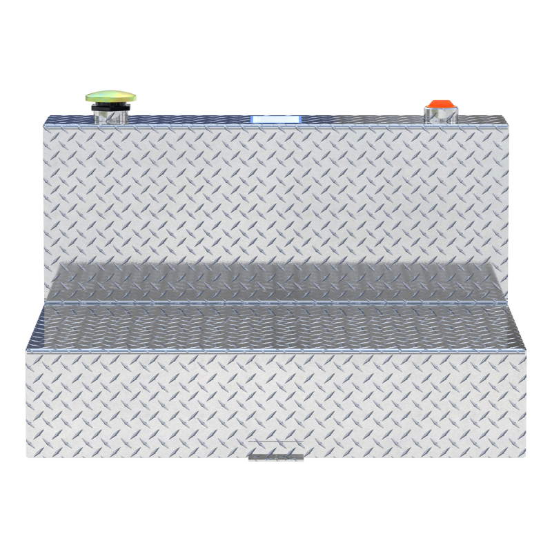 UWS Bright Aluminum 50-Gallon L-Shaped Aluminum Transfer Tank Model TT-50-L-T-P