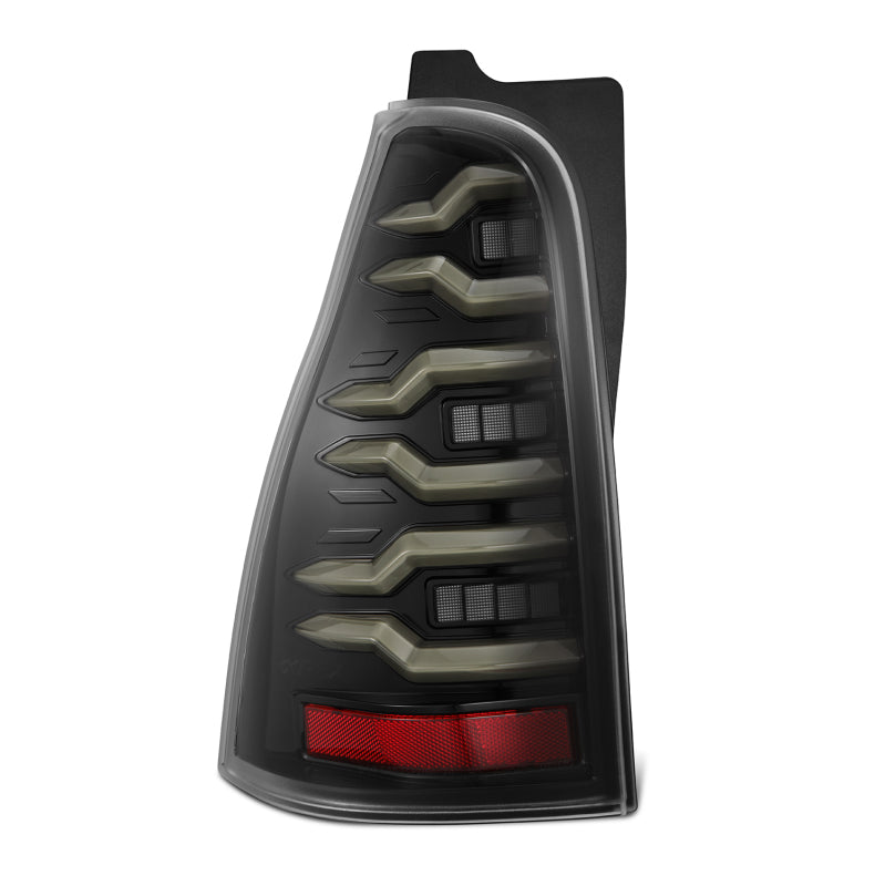AlphaRex LUXX-Series LED tail lights for 2003-2009 Toyota 4Runner in black, featuring a modern design and enhanced visibility.