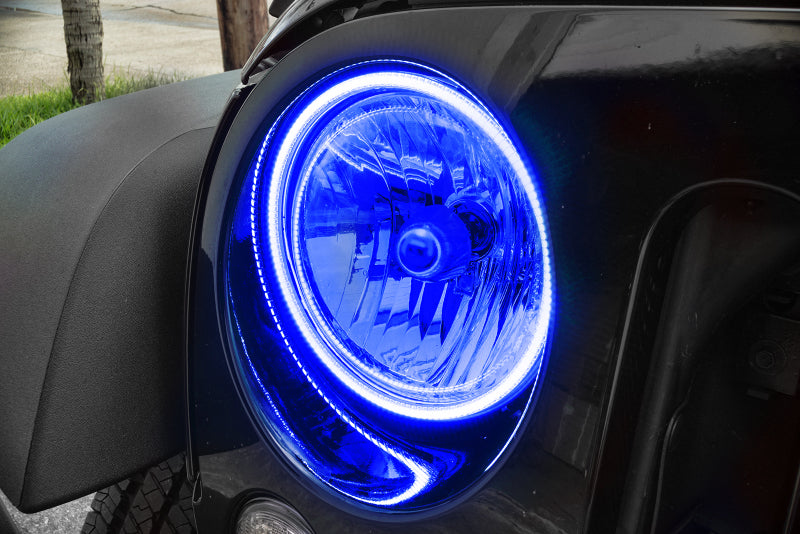 Oracle Jeep Wrangler JK 07-17 LED Waterproof Halo Kit - ColorSHIFT w/ 2.0 Controller