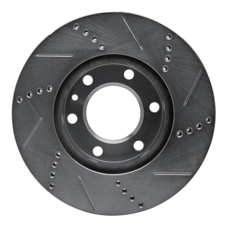 R1 06-25 American Coach Patriot Front Left Drilled & Slotted Silver Brake Rotor