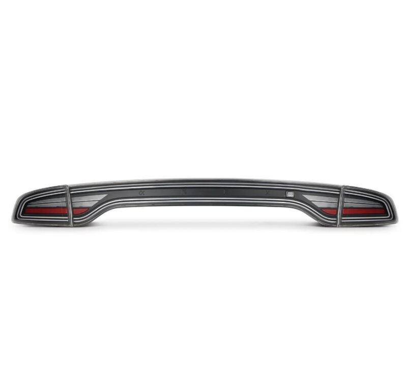 AlphaRex NOVA-Series prismatic LED tail lights for 2015-2023 Dodge Charger in sleek black design. Enhanced visibility and style.
