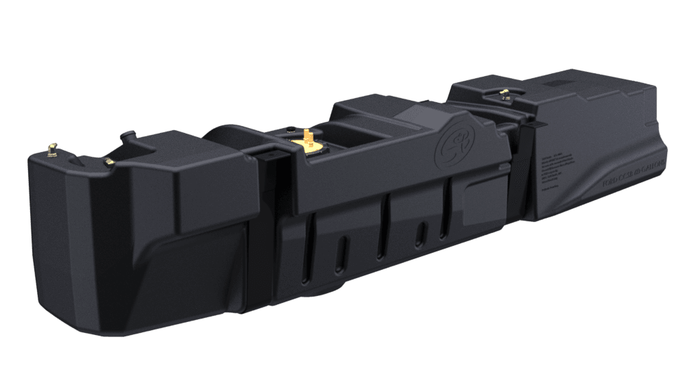 60-gallon replacement fuel tank designed for 2008-2010 Ford Powerstroke 6.4L Crew Cab Short Bed vehicles. Durable and efficient.