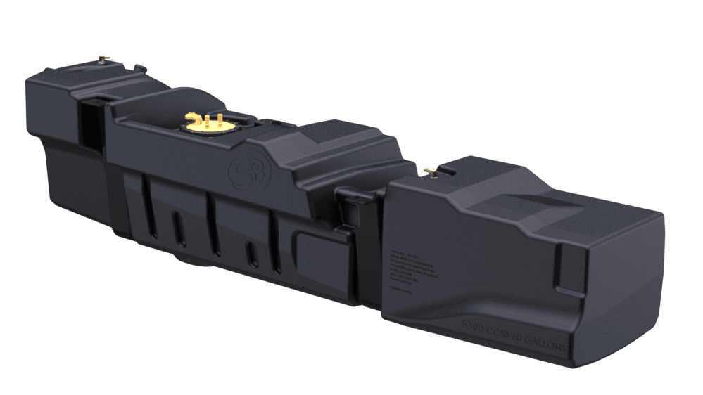60-gallon replacement fuel tank for 2008-2010 Ford Powerstroke 6.4L Crew Cab Short Bed, designed for durability and performance.