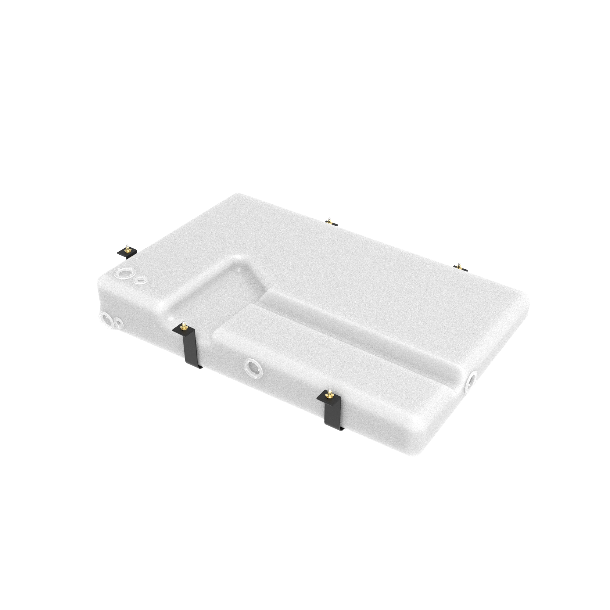 36-gallon undercarriage fresh/grey water tank for Ford 2013-2025 and Dodge/Ram Promaster 2500, 3500 models.