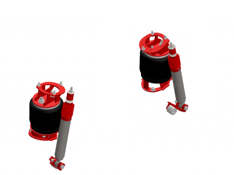 Kelderman 2-Stage Stock Height Front Air Suspension Kit 19-22 Ram 2500/3500 4WD