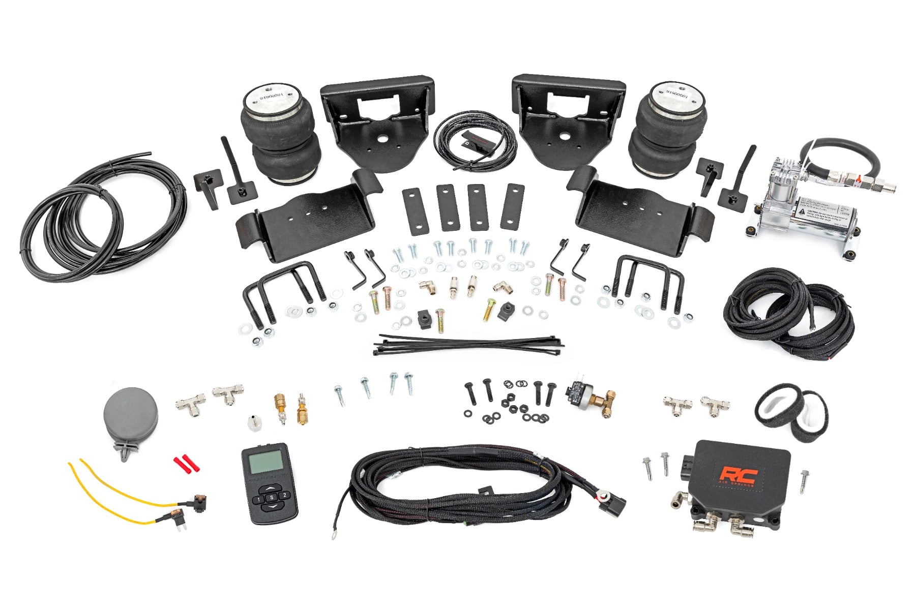 Air Spring Kit w/compressor Wireless Controller 0-6 Inch Lifts Ford F-150 (04-14) Rough Country