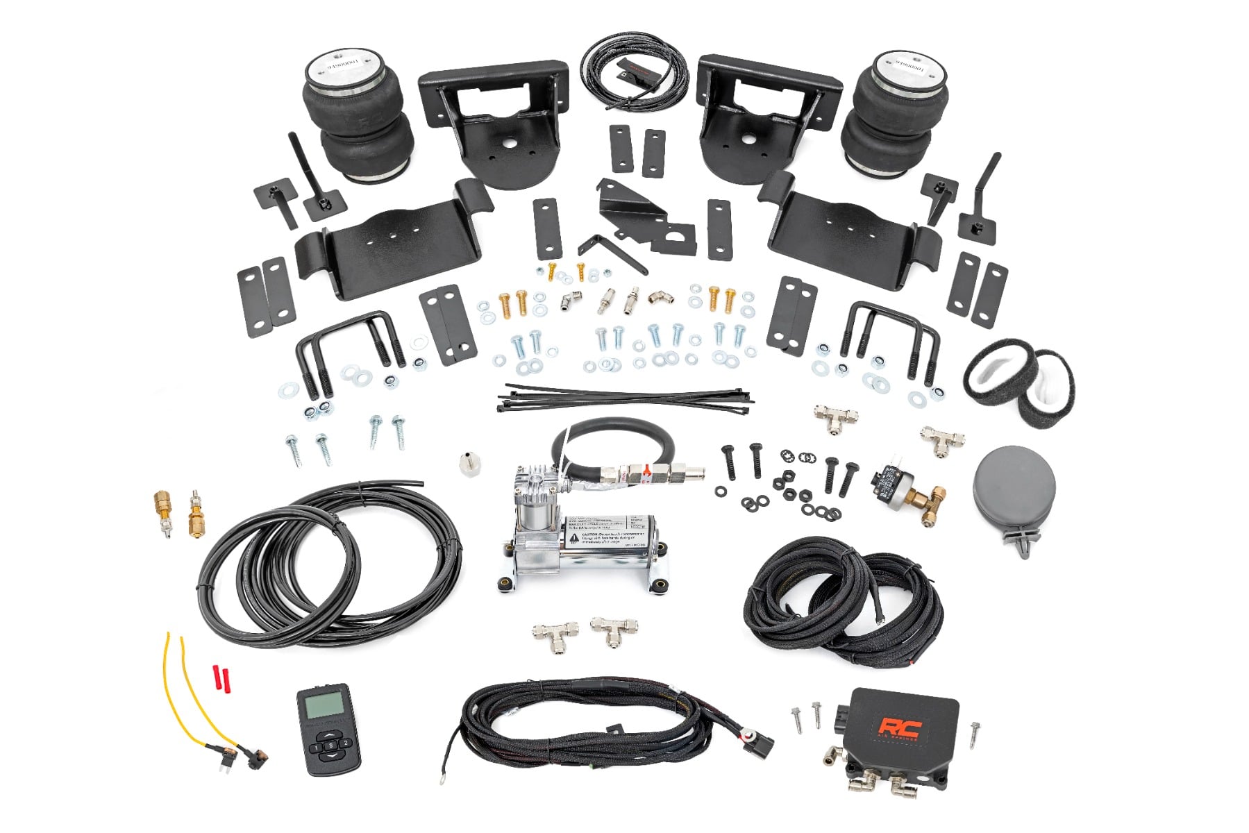 Air Spring Kit w/compressor Wireless Controller 0-6 Inch Lifts Ford F-150 (21-25) Rough Country