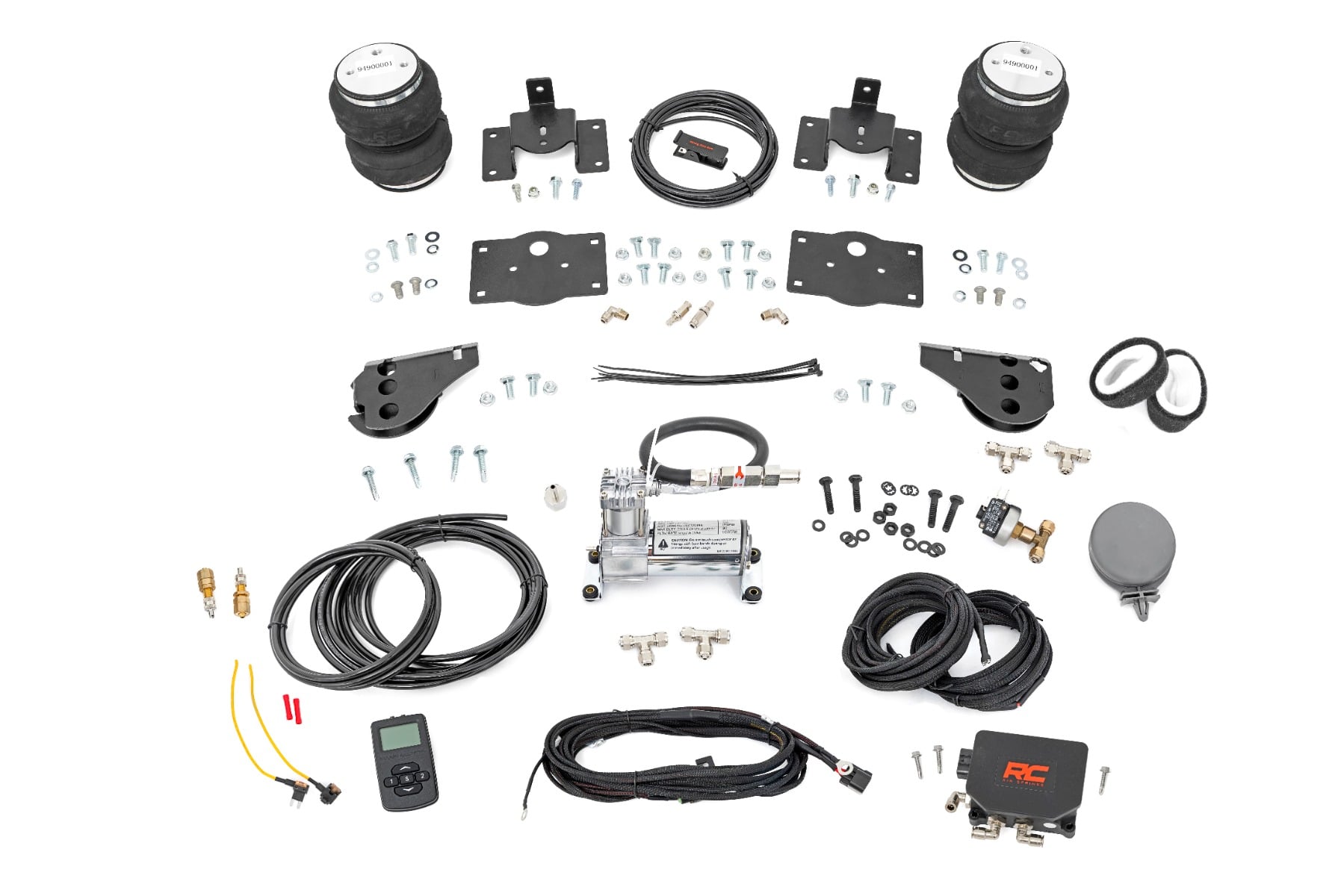 Air Spring Kit w/compressor Wireless Controller Stock Height Ram 1500 (10-18 & Classic) Rough Country