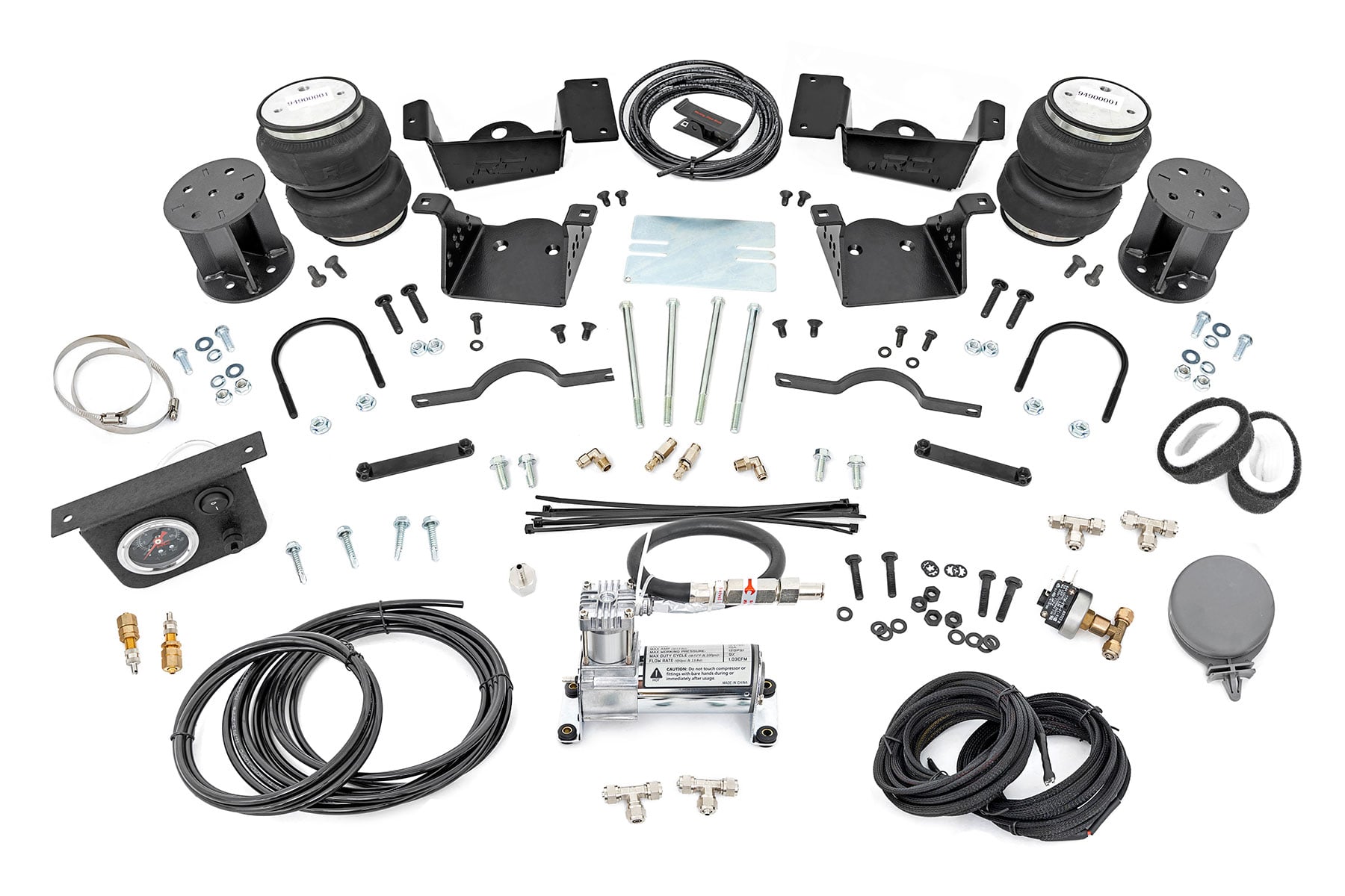 Air Spring Kit w/compressor 3-5 Inch Lift Kit Silverado/Sierra 2500HD/3500HD (20-26) Rough Country