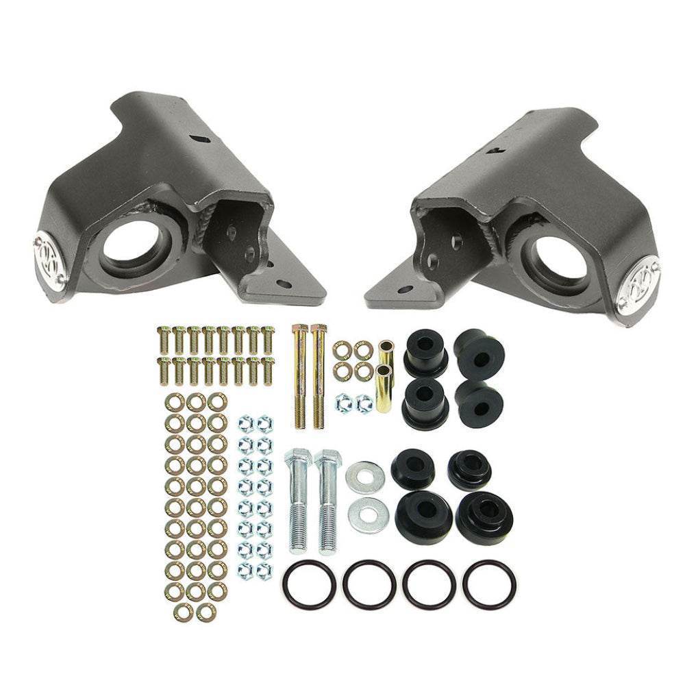 Beside frame traction bar mounts with hardware kit for enhanced vehicle stability and traction during offroad use.