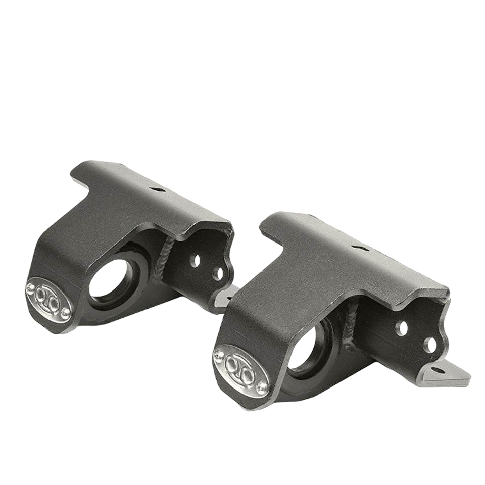 Beside frame traction bar mounts designed for enhanced stability and performance in offroad vehicles.