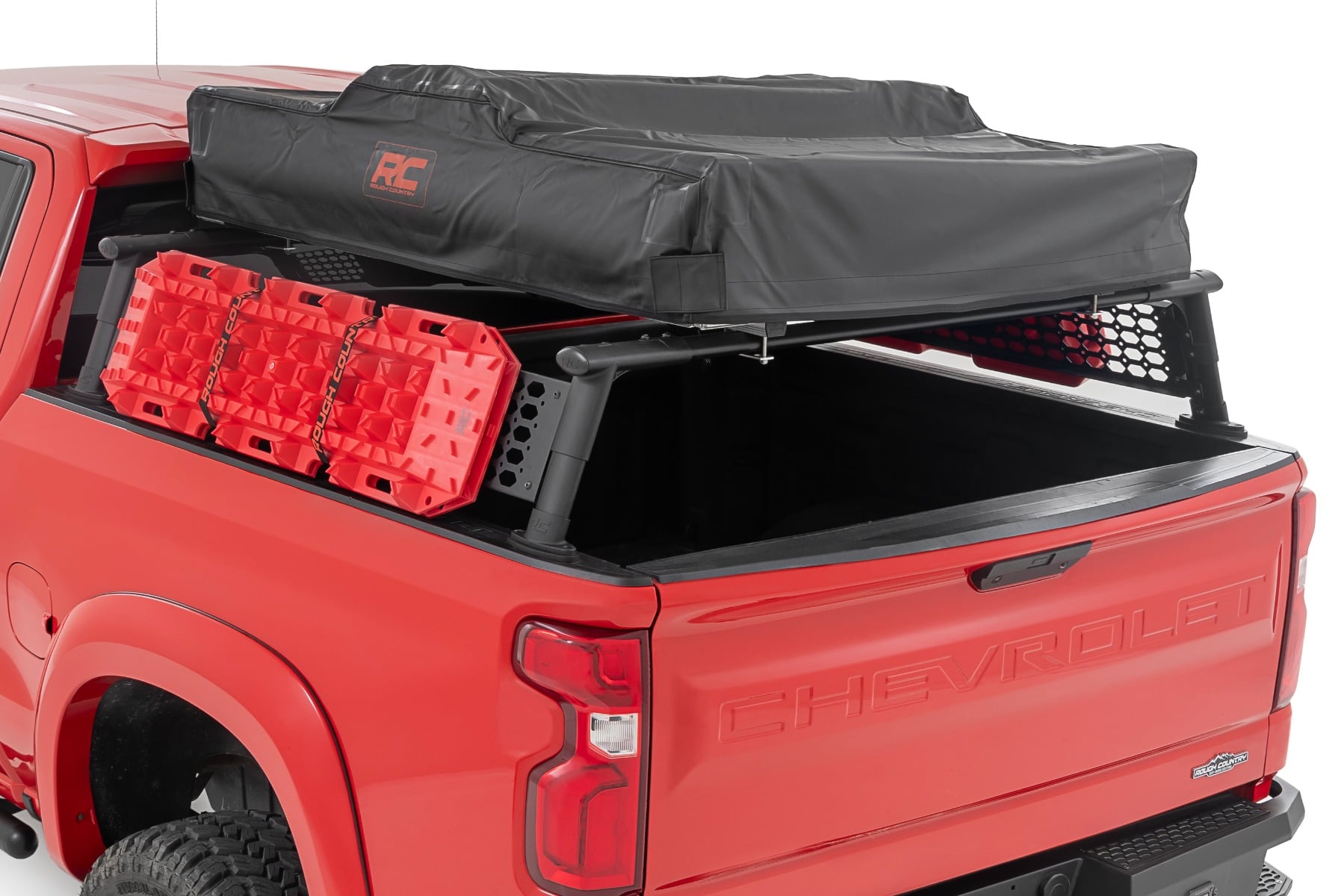 Bed Rack Half Rack Aluminum Chevy Silverado 1500 2WD/4WD (2019-2026) Rough Country