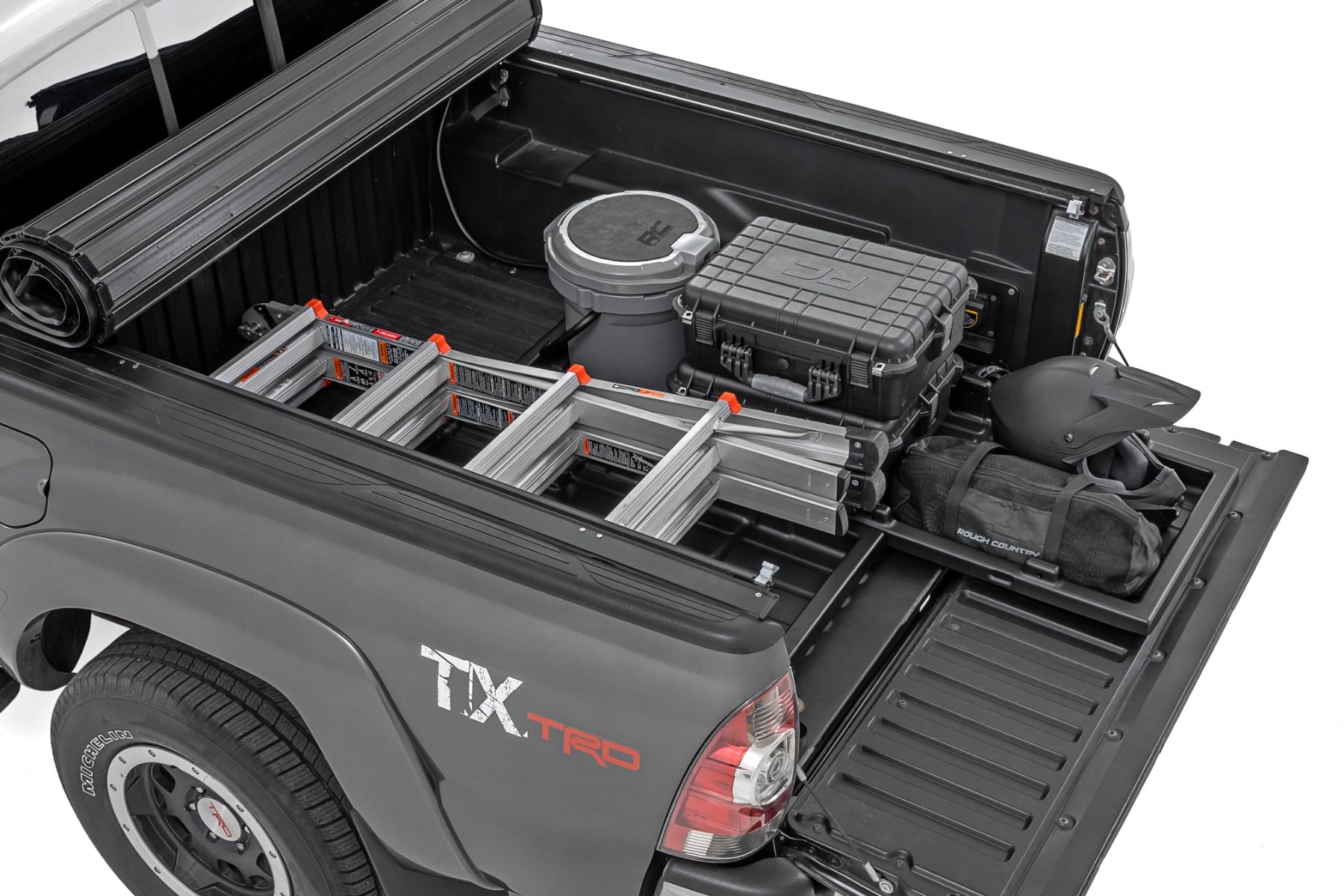 Truck Bed Cargo Storage Tray Mid-Size Bed Storage Tray Easy Access Rough Country